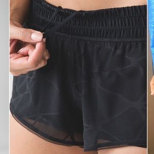 Lululemon City Sky Run Mesh Overlay Shorts